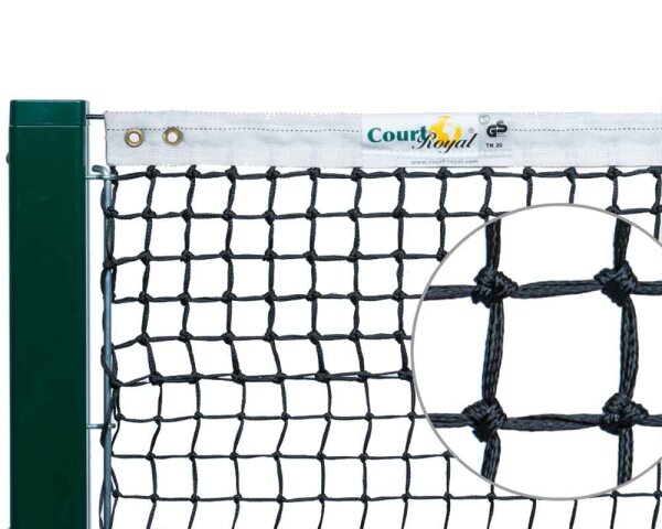 Tennisnetz Court Royal TN15 schwarz ohne Gurtband