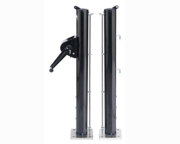 Padel Tennis Netzpfosten 73 mm rund zum Aufschrauben