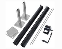 Padel Tennis Netzpfosten 73 mm rund zum Aufschrauben