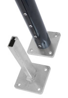 Padel Tennis Netzpfosten 73 mm rund zum Aufschrauben